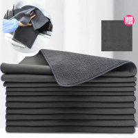 【998】雙面麂皮絨30X60cm車用毛巾-6入組 贈30X30cm一條(洗車巾 吸水抹布 擦車布 車用毛巾 汽車清潔)