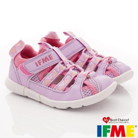 ★IFME日本健康機能童鞋-輕量洞洞水鞋款IF22-012001粉(中小童段)