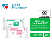 Khăn lau phụ khoa Chilly Fresco / Delicato chiết xuất lô hội, bạc hà, acid lactic, PH5, giúp dưỡng ẩ