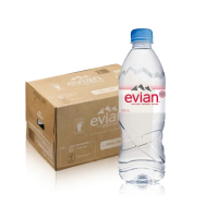 福利品【Evian 依雲】天然礦泉水500mlx24(PET-箱購)