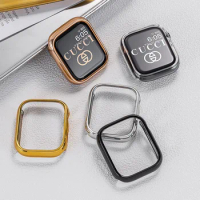 Electroplate PC Protective Case For Apple Watch 45mm 49mm 41mm 44mm 40mm 42mm 38mm Cover For iwatch Series 8 7 6 SE 5 4 3 2 1