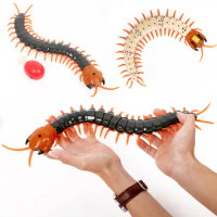 Infrared Remote Control Centipede Tricky Simulation Scary Fake scolopendra Electric Toy Halloween Ornaments Props for Kids