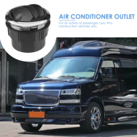 75mm Coach A/C Air Vent Outlet with Chrome RV Bus 2.95 inch Air Conditioning for Caring Personal Cars Accessories