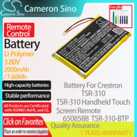 CameronSino Battery for Crestron TSR-310 TSR-310 Handheld Touch Screen Remote fits Crestron 6508588 Remote Control battery 3.80V
