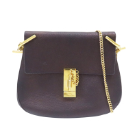 【二手名牌BRAND OFF】Chloe 克羅伊 紫色 牛皮 Drew 肩背包