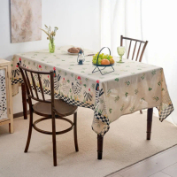 Yi Manqi Yun American Style Tablecloth Artistic Pastoral Style Chick Rectangular Fabric Dining Table