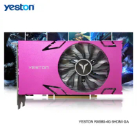 Yeston Radeon RX 580 4GB GDDR5 256bit GPU Core 1206MHz Gaming Video Graphics Cards Support HDMI*6 for Computer Game Desktop PC