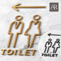 【ARRYN HOUSE】廁所標示牌 廁所壓克力門牌 ER0398(廁所立體指示牌 化妝室 洗手間 男廁 女廁)