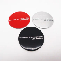 4pcs 45mm 50mm 56mm 65mm W Work Emotion Wheels Center Cap Sticker Emblem Car Hubcaps Cover Logo Badge Aluminum