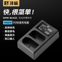 灃標DMW-BLK22充電器PD快充松下S5M2 S5 S9 GH6相機GH5M2電池座充【宜家良品百貨】