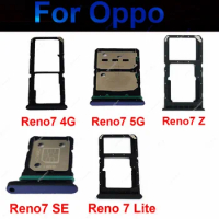 SIM Card Tray For OPPO Reno 7 7Lite 7SE 7Z 4G 5G Dual Sim Card Tray Slot SD Card Reader Holder Socket Adapter Replacement Parts