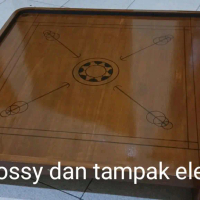 meja karambol jati ukuran 80 x 80 premium