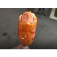 【小富嚴選】肉品熱狗類-香酥大熱狗棒入-夜市熱狗-裹粉炸熱狗特價中 熱狗