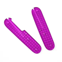 1 Pair Purple Transparent Acrylic Scales for 91mm Victorinox Knives