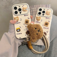 เคสโทรศัพท์ไอโฟน13Promaxน่ารักๆหมีลอตโซ่สายรัดข้อมือ สำหรับ เคส Apple IPhone 13 Pro max 12 11 12prm 