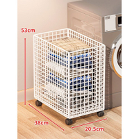 Laundry Storage Laundry Basket Wheels Laundry Baskets Rack Clothes Storage Basket Removable Storage