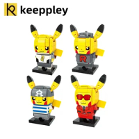keeppley genuine Pokemon building blocks Pikachu model Rocket Team characters small particle assembly toys children's gifts