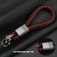 For HONDA FORZA 350 FORZA350 2012-2022 FORZA 350 Accessories Custom LOGO Motorcycle Braided Rope Keyring Metal Keychain