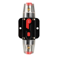 DaierTek Circuit Breaker Switch 60A Waterproof Fuse Inline Holder 4-15 AWG Resettable Fuse Manual Reset 12V-48V DC for Car Audio
