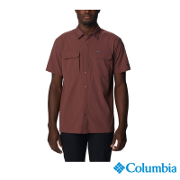 Columbia 哥倫比亞 男款-男超防潑短袖襯衫-暗紅 UAE55530WE / S23
