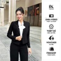 hàng nóng Áo Vest Nữ Công Sở Hàn Quốc NK Fashion 4 Cúc Dáng Ngắn Thời Thượng Chất Liệu Cao Cấp UKAK2