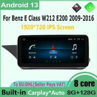 Android 13 Car Raido For Mercedes Benz E Class W212 2009 - 2016 Qualcomm Head Unit GPS Navigation Multimedia Player Video Stereo