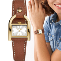 FOSSIL Harwell 知性馬鞍造型 時尚女錶-ES5264