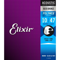 【非凡樂器】Elixir 【木】11000(010-047) 厚膜POLYWEB黃銅民謠木吉他弦