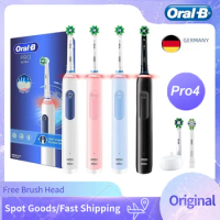 Oral B Electric Toothbrush Pro4 Ultra 3D Sonic Rotary Cleaning and Whitening Teeth 4 Modes Smart Sensor Rechargeable Tooth Brush