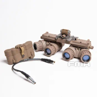 FMA New Tactical GPNVG18-ANVIS CAG Version Night Vision Goggles NVG DUMMY Model Wth Functional Version Battery Box TAN TB1289-A