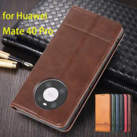 Deluxe Magnetic Adsorption Leather Fitted Case for Huawei Mate 40 Pro / Mate40 Pro Flip Cover Protective Case Capa Fundas Coque