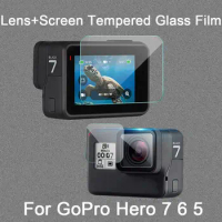 1SET Screen Protector for GoPro Hero 7 6 5 Accessories Protective Film Tempered Glass