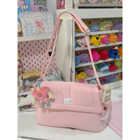 Carryme CrossbodyBigกระเป๋าผ้าสะพายข้างมาใหม่ คาดตัว ปรับสายได้ มีใยนุ่ม ใส่ Ipad laptop หนังสือ A4