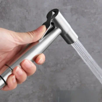 Stainless Steel Bidet Toilet Sprayer Portable Handheld Bidet Faucet Spray Home Bathroom Shower Head Self Cleaning Accessories