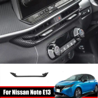 For Nissan Note E13 Aura FE13 e-POWER Carbon Fiber Center Air Condition outlet Frame Cover Trim middle AC vent cover Accessories