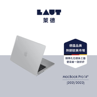 【LAUT 萊德】Macbook Pro 14吋（2021/2023）霧面筆電保護殼-白(適用M1/M2/M3電腦殼)