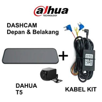 Dahua T5 Dashcam 4K HD GPS Tecnology G-Sensor Voice Control 3D NR Reversing Assist T5+KIT Tanpa Micr