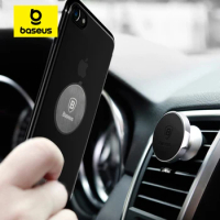 Baseus Iron Disk For Magnetic Phone Holder Magnet Metal Plate &amp; Leather Sheets For Magnetic Air Vent Mount Car Holder Stand