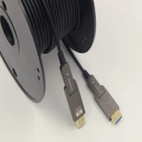 8K Fiber Optic HDMI 2.1 Cable 50m Detachable 8K HD Cable eARC, 48Gbps, 8K@60Hz, 4K@120Hz with Dual Micro HDMI for RTX 3080/3090