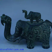 Rare Old Han Dynasty(25---186) bronze Elephant,best collection&amp;adornment,free shipping