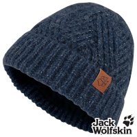 Jack wolfskin飛狼 交叉針織紋內刷毛保暖帽 羊毛帽『丈青』