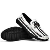 Men's Shoes Leather Soft Sole Driving Lazy Shoes 2023 Fall Trend Casual Leather Shoes Peas Shoes Leather Shoes