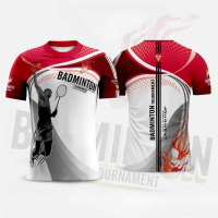 Áo Thun BADMINTON, Toàn Nhiệt Thăng Hoa 3D, Chất Liệu Cotton Mùa Hè, Thoáng Khí, Áo Thun ngắn Tay Sp