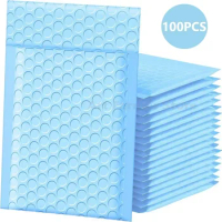 Delivery Blue Packages Bag Envelopes Supplies Bubble Business Shipping Packaging Packing Package 100pcs Small Mailer Envelope