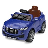 寶貝樂精選 瑪莎拉蒂電動車可遙控LED車頭燈酷炫兒童車(授權款)藍色(BTRT7993B)
