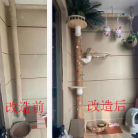 PVC下水管改造猫爬架配件diy阳台排水管自制猫窝材料猫太空舱跳台