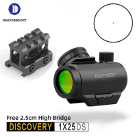 DISCOVERY Red Dot Scope For Hunting 1X25DS Spotting Scope For Rifle 1X25 DS Red Dot Sight For AK AR15 With 2.5cm High Bridge