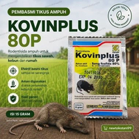 ( 5bungkus ) Rodentisida KOVINPLUS 15 gram basmi tikus rumah, tikus sawah dan tikus kebun kovin plus
