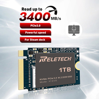 Reletech 2230 M.2 SSD 1TB 2TB ฮาร์ดไดรฟ์ PCIe3.0 M2 SSD NVMe PCIE STEAM DECK SURFACE SSD แทนที่