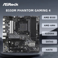 ASRock B550M PHANTOM GAMING 4 Motherboard Supports Ryzen 9 5900X 3900X Ryzen 7 5800X3D Ryzen 5 5600X